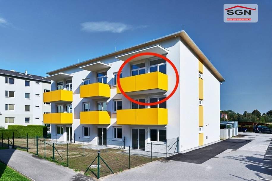 Traumhafte Balkonwohnung mit 3 Zimmern im 2. Liftstock, Wohnung-miete, 1.043,58,€, 2823 Neunkirchen