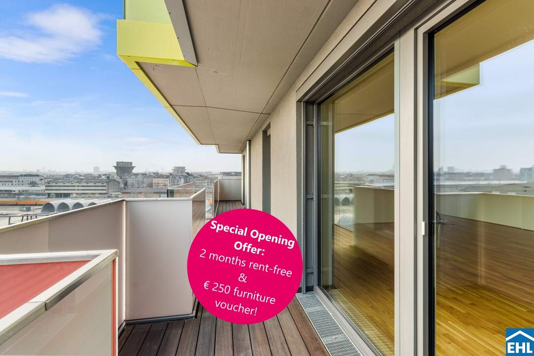 Special Opening Offer: 2 months rent-free & € 250 furniture voucher!