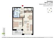 Tolle hofseitige 2 Zimmer-Neubauwohnung mit Loggia und Küche!