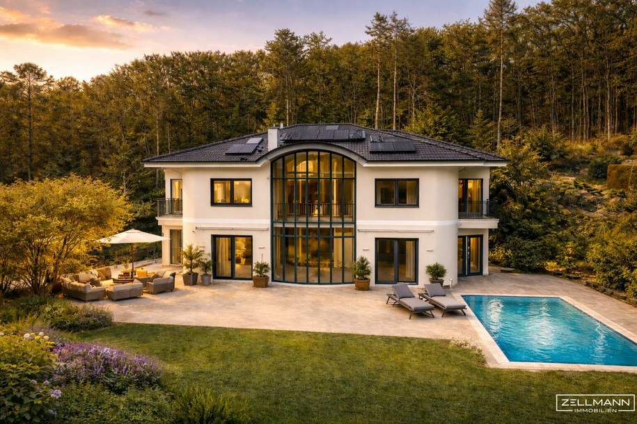 GABLITZ | Luftig. Exklusiv. Mit Raum zur Verwirklichung. Großzügige Villa auf 1.567 m² Grund – optional mit Waldgrundstück | ZELLMANN IMMOBILIEN, Haus-kauf, 1.475.000,€, 3003 Sankt Pölten(Land)