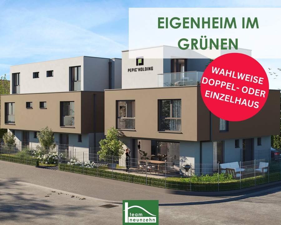 Ihr neues Zuhause in Wien Hirschstetten: Stilvolle Doppelhaushälfte mit großzügiger Freifläche! - JETZT ZUSCHLAGEN