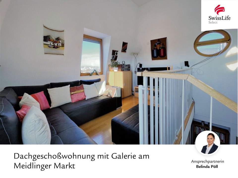 Im Herzen von Meidling | Tolle 3-Zimmer Dachgeschoßwohnung mit Galerie