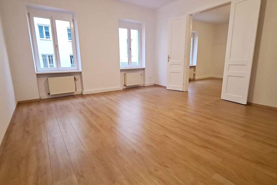 REMBRANDTSTRASSE, teilsanierte 89 m2 Altbau, 3 Zimmer, Extraküche, Wannenad, Parketten, 1. Liftstock, WG-geeignet, Augarten-Nähe, Wohnung-miete, 1.476,07,€, 1020 Wien 2., Leopoldstadt