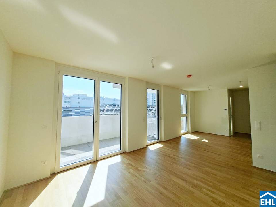 Durchdachte 1,5 Zimmerwohnung mit 12m² Balkonflächen in den PARK FLATS im 3. Bezirk