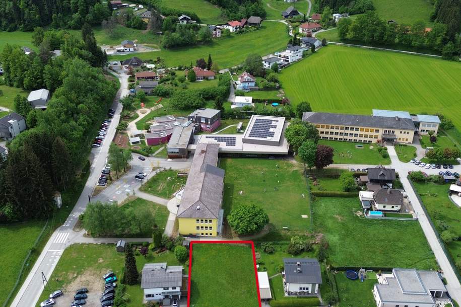 Sonniges Baugrundstück - mitten in Moosburg - mit perfekter Infrastruktur, Grund und Boden-kauf, 150.000,€, 9062 Klagenfurt Land