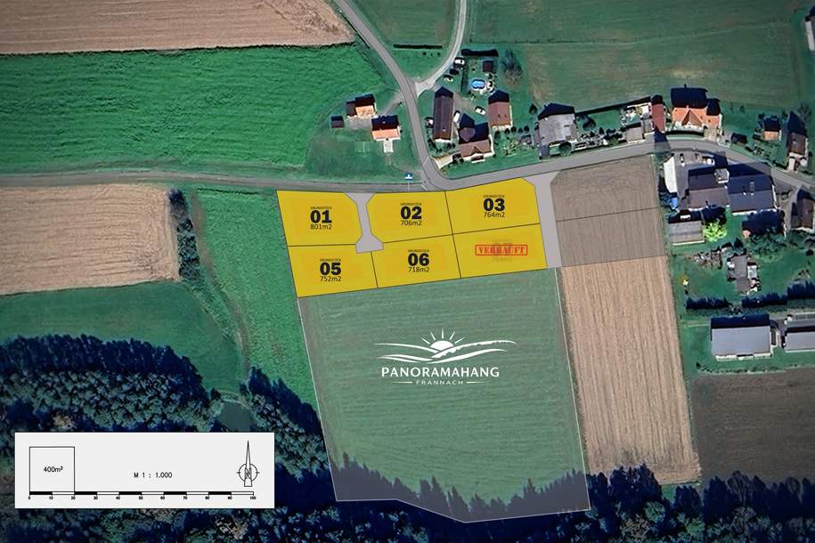 Panoramahang Frannach (Provisionsfrei), Grund und Boden-kauf, 59.000,€, 8081 Südoststeiermark