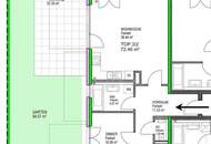 Neuwertige 3-Zimmer-Wohnung unweit Auhofcenter mit 95 m² Eigengarten, Wellnessbereich & Top-Anbindung
