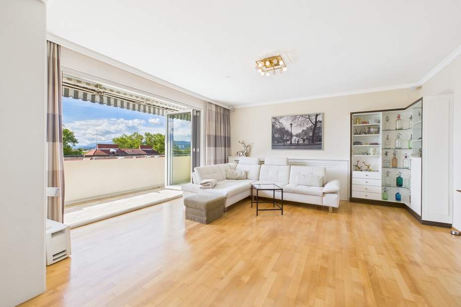 Exklusive Traumwohnung mit Panoramablick auf die Karawanken und über die Dächer von Klagenfurt, Wohnung-kauf, 395.000,€, 9020 Klagenfurt(Stadt)