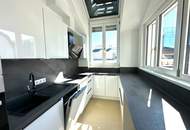 BÖRSE-NÄHE, klimatisiertes 98 m2 Dachgeschoss mit 9 m2 Terrasse, 3 Zimmer, Extraküche, 2 Bäder, Gonzagagasse