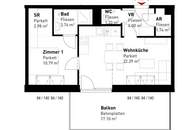 Helle 2-Zimmerwohnung in ruhiger Grünlage – Ihr neues Zuhause