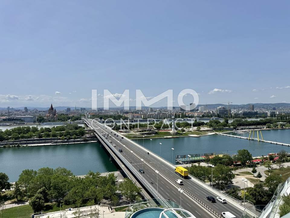 ERSTBEZUG: TOP-Neubau mit schönstem Blick auf Neue Donau, Riesenrad & Stephansdom: Gym, Pool uvm.