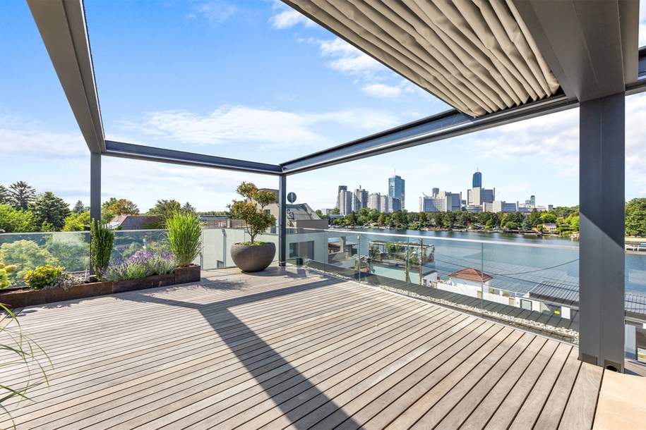 WIENER SKYLINE! Exklusives Penthouse an der oberen Alten Donau!, Wohnung-kauf, 3.490.000,€, 1220 Wien 22., Donaustadt