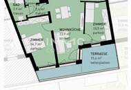 Erstbezug 3-Zi-Wohnung mit Terrasse, Garten &amp; Tiefgarage in 1220 Wien – Top Lage!