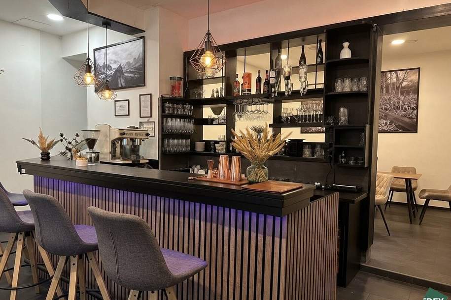 Stilvolle Bar auf zwei Etagen!, Gewerbeobjekt-miete, 1.499,41,€, 1120 Wien 12., Meidling
