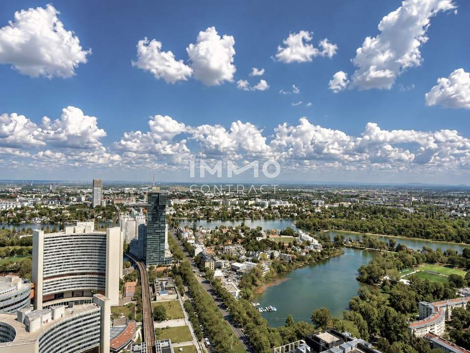 40. Etage mit Weitblick: DC2 Tower inkl. 39qm Loggia: 3-Zimmer-Wohnung