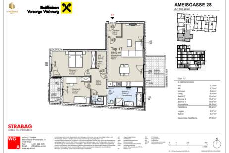 1140 Wien - Ameisgasse, Trendige 2+3 Zimmer-Neubauwohnungen, Wohnung-kauf, 474.600,€, 1140 Wien 14., Penzing