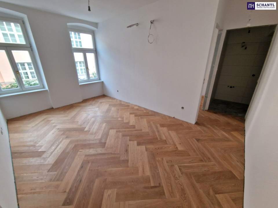 Revitalisiertes Altbaujuwel – alles, was das Herz begehrt! 3-Zimmer-Wohnung mit Klimaanlage, Terrasse, Luftwärmepumpe & edler Ausstattung mit Fischgrätparkett – überzeugen Sie sich selbst