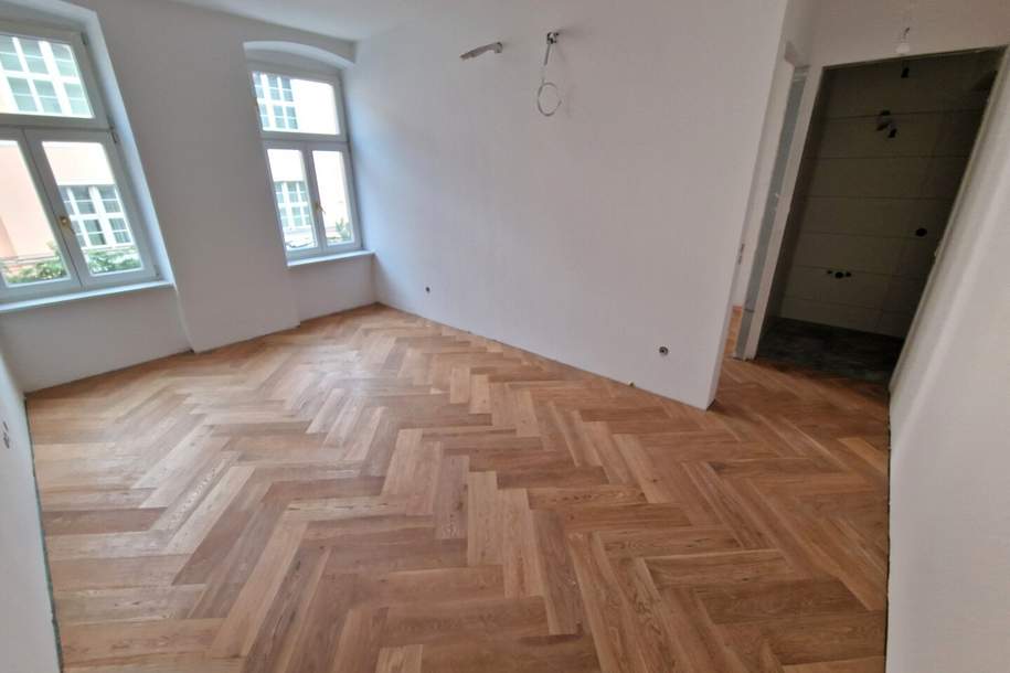 Revitalisiertes Altbaujuwel – alles, was das Herz begehrt! 3-Zimmer-Wohnung mit Klimaanlage, Terrasse, Luftwärmepumpe & edler Ausstattung mit Fischgrätparkett – überzeugen Sie sich selbst, Wohnung-kauf, 409.000,€, 1160 Wien 16., Ottakring