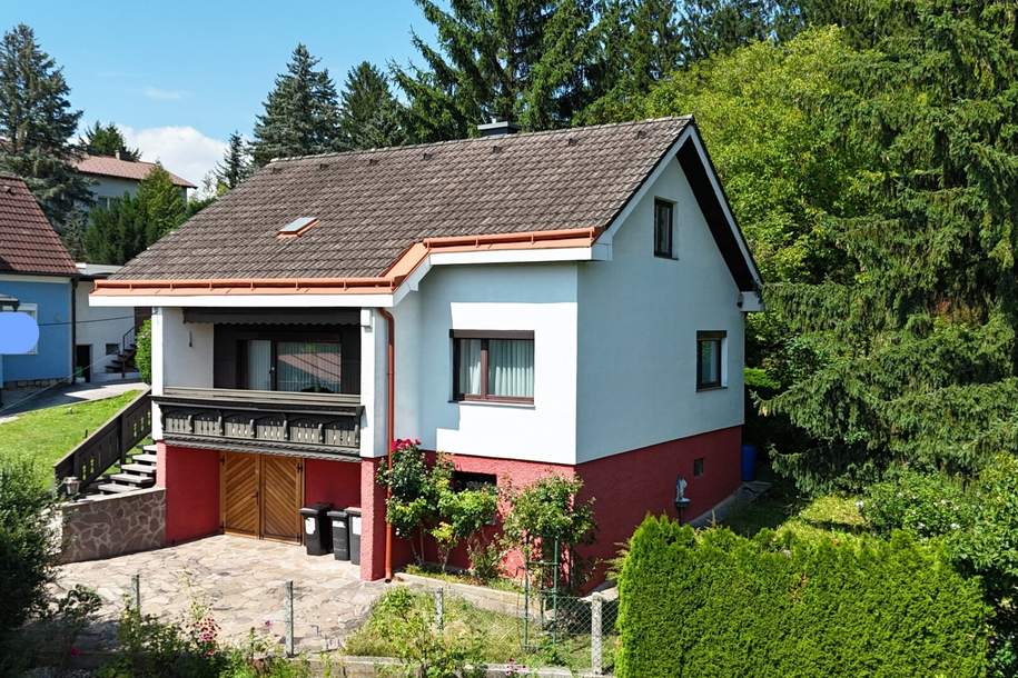 Einfamilienhaus mit Fernblick ins Grüne | Garage & Carport-Stellplatz | Südwest-Terrasse mit Sonnenschutz | Absolute Ruhelage I Voll unterkellert, Haus-kauf, 349.000,€, 3003 Sankt Pölten(Land)