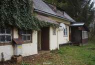 Baugrundstück mit alten Holzblockhütten