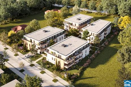 Vier Baukörper schaffen naturnahe Atmosphäre. Investieren Sie in BELLA VITA, Wohnung-kauf, 356.613,€, 2700 Wiener Neustadt(Stadt)