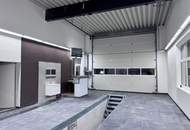 LKW Prüfhalle §57a PROVISIONSFREI!! NEU EINGERICHTET!! mit 2 gut beleuchteten Dachkuppeln und Sektionaltor ca. 27m lang T1