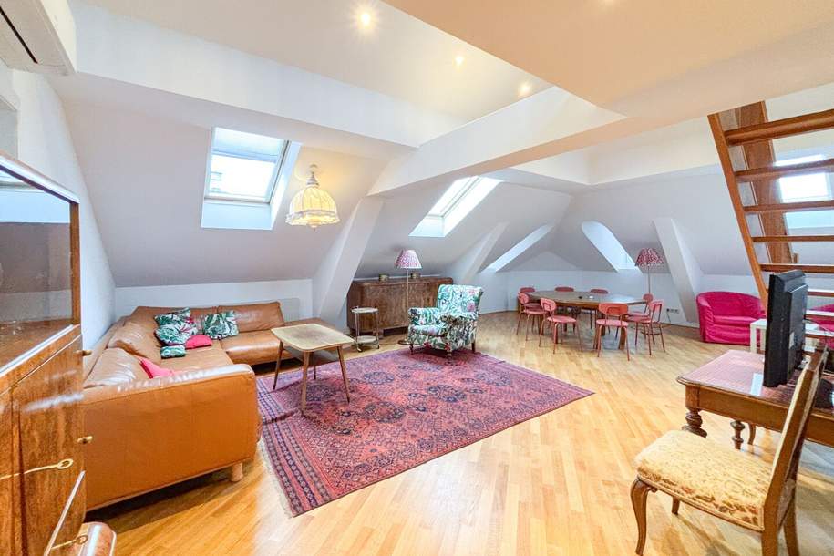 Komplett möblierte DG-Wohnung mit uneinsichtiger 60 m² großen Dachterrasse!, Wohnung-miete, 3.890,00,€, 1030 Wien 3., Landstraße