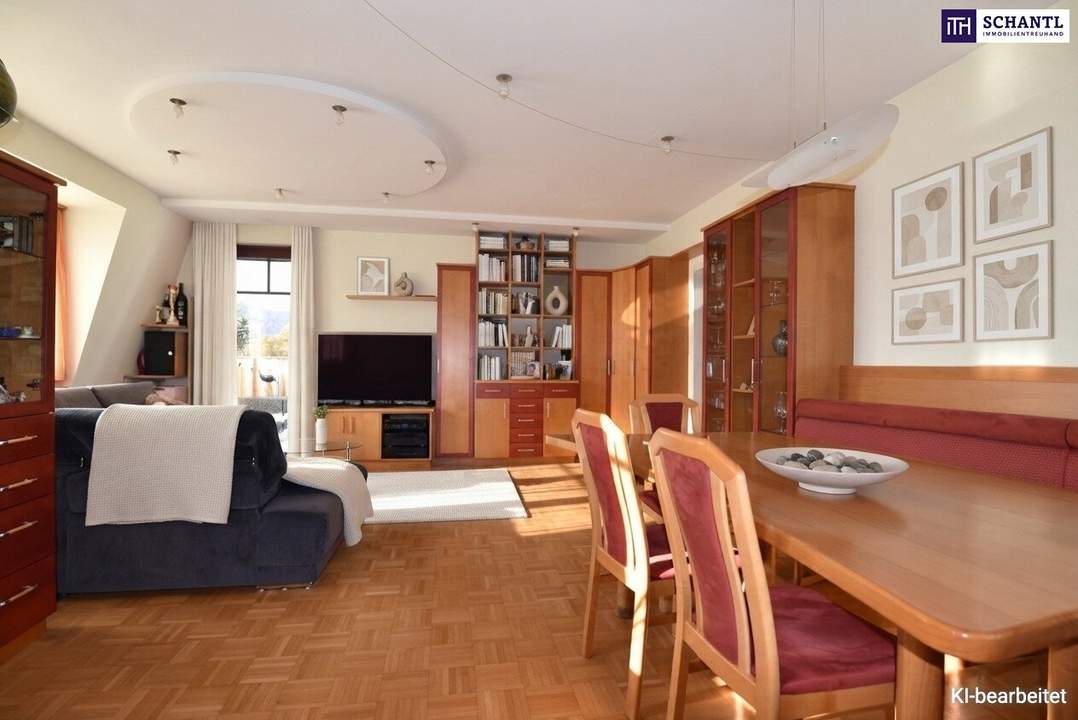 Helle 4-Zimmer-Dachgeschoßwohnung mit zwei Terrassen und Plabutsch-Blick – Graz-Andritz! Inkl. Tiefgaragenplatz