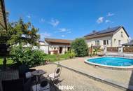 Vielseitiges Einfamilienhaus mit Gartenidylle, Swimmingpool, Nebengebäude und Werkstatt!