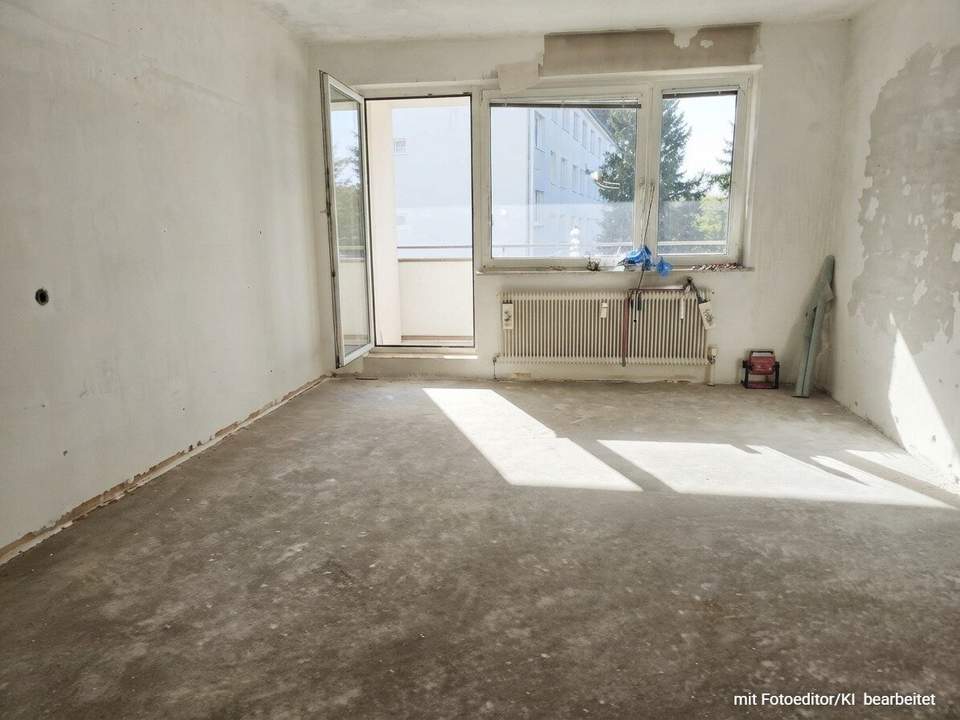 NUR KURZE ZEIT AM MARKT | mach was draus | PROVISIONSFREIE sanierungsbedürftige 3-Zimmer mit großer Loggia
