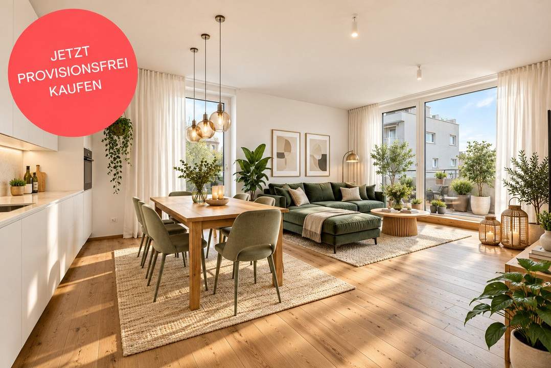 So genial: Provisionsfreie 3-Zimmer-Dachgeschoßwohnung mit Süd-Ost-Westausrichtung | Schrankraum | Rundum-Terrasse | Grünblick | Bezugsfertig