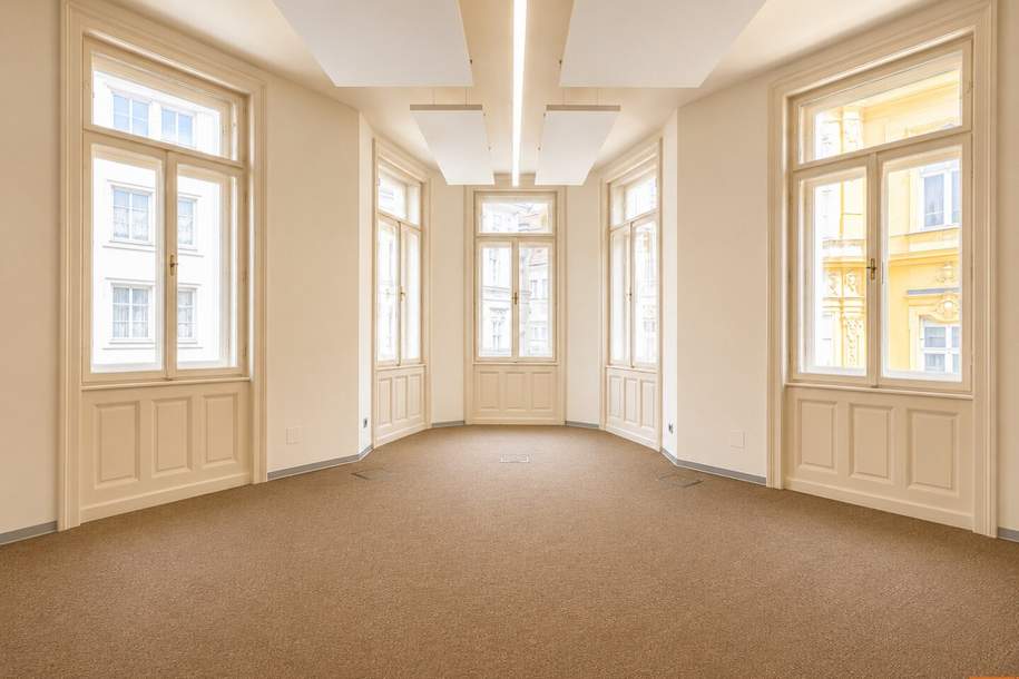 Eine ganze Etage für Ihren Firmenauftritt: 410 m² große, gekühlte Büroeinheiten am Bauernmarkt, Gewerbeobjekt-miete, 8.249,30,€, 1010 Wien 1., Innere Stadt