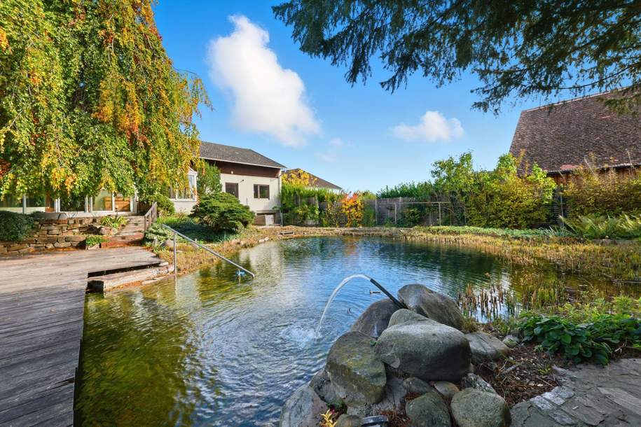 Imposante Landhausstil-Liegenschaft eingebettet in einem idyllischen Gartenparadies mit Schwimmteich und Grünbestand, Haus-kauf, 647.000,€, 2013 Hollabrunn