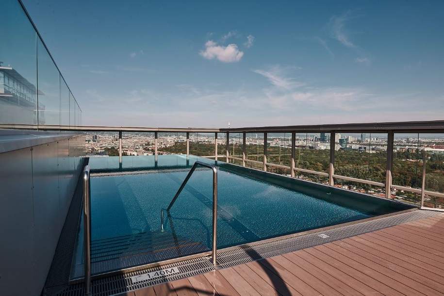 Möblierte Balkonwohnung mit 2 Zimmern - in den TrIIIple Towers, Wohnung-miete, 1.502,60,€, 1030 Wien 3., Landstraße