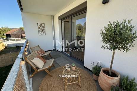Helle 3-Zimmer-Wohnung mit Loggia &amp; Balkon – durchdachter Grundriss - Erstbezug, Wohnung-legalform.mietkauf, 600,€, 2013 Hollabrunn