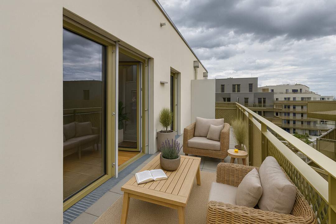 Preis jetzt sichern! Provisionsfrei und neu - 2 Zimmer Wohnung mit Balkon 4. Stock: Hirschfeld