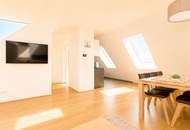 Dachgeschosswohnung mit 2 Terrassen nahe Augarten – Ruhelage & Fernblick