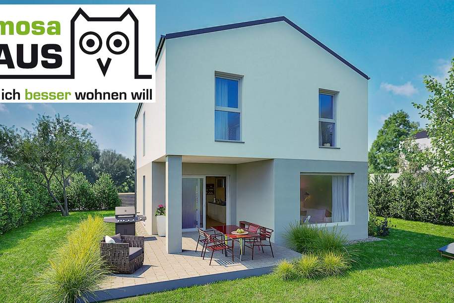 Vollunterkellertes Einfamilienhaus, ziegelmassiv, mit ca. 173m² Nutzfläche, 28m² Terrasse, Eigengrund und 2 Parkplätze, Haus-kauf, 529.900,€, 2460 Bruck an der Leitha