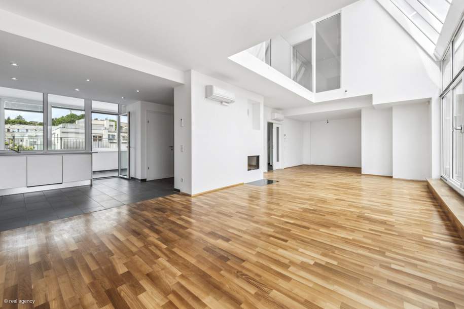 Provisionsfrei für den Mieter! Exklusives DG-Büro mit Terrasse, Wintergarten &amp; Wellness – Nähe Hohe Warte, Gewerbeobjekt-miete, 4.048,97,€, 1190 Wien 19., Döbling