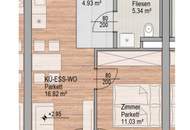 Moderne 2-Zimmer-Wohnung in zentraler Lage von Graz mit großzügigem überdachten Balkon &amp; praktischer Raumaufteilung &amp; zusätzlichem Kellerabteil – ideal für Singles und Paare