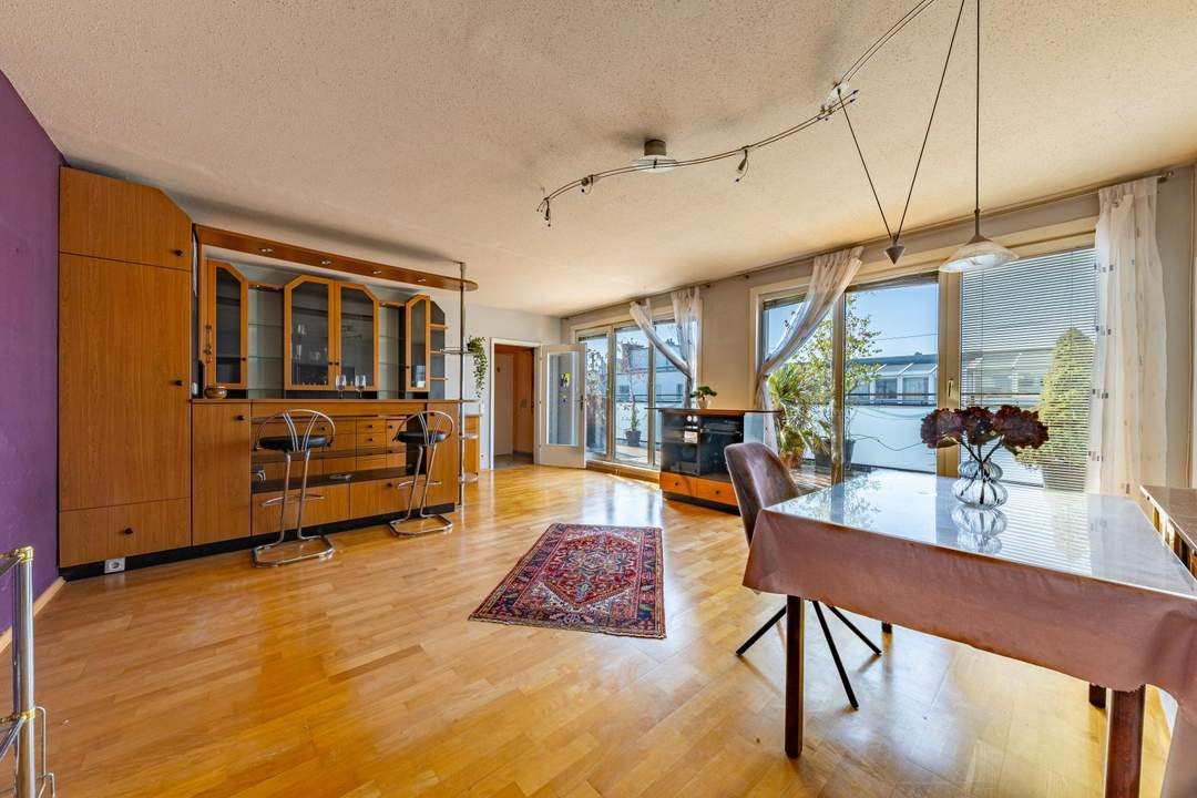 WUNDERSCHÖNER AUSBLICK ÜBER WIEN! DACHGESCHOSSWOHNUNG MIT 40 m² SONNENDACHTERRASSE - NAHE HAUPTBAHNHOF