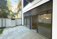 TINY APARTMENT mit Terrasse komplett in den Innenhof gerichtet | LUFT-WÄRME-PUMPE