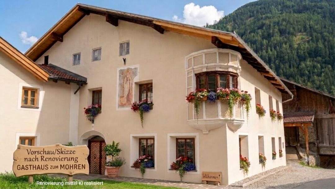 Exklusives Immobilienangebot: Historisches Juwel „Gasthaus“ im Herzen von Pfunds - Tradition trifft modernes Wohnen