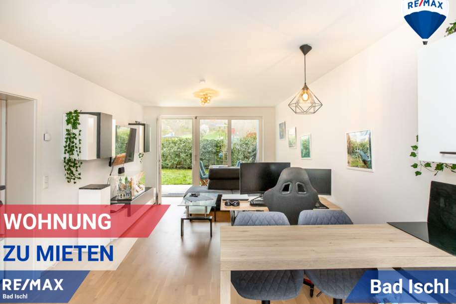 ZU MIETEN! Neuwertige Erdgeschosswohnung mit Terrasse, Garten, Tiefgarage und großem Kellerabteil in Bad Ischl, Wohnung-miete, 1.100,00,€, 4820 Gmunden