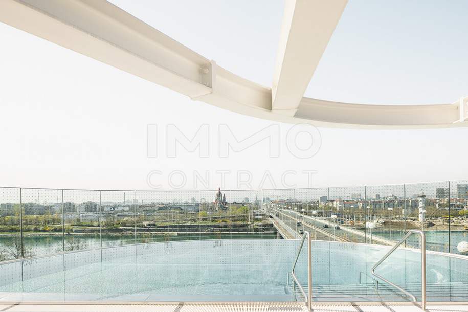 ERSTBEZUG: Hochwertige 2-Zimmer-Wohnung im 13. Stock mit Blick Richtung Kahlenberg!, Wohnung-kauf, 599.000,€, 1220 Wien 22., Donaustadt