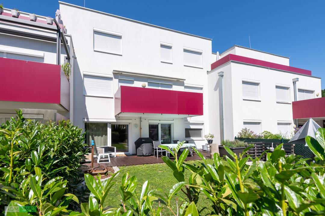 Highlight: Gartenwohnung mit Terrasse &amp; 2 Tiefgaragenplätzen – Wohnen im Grünen, nahe Wien