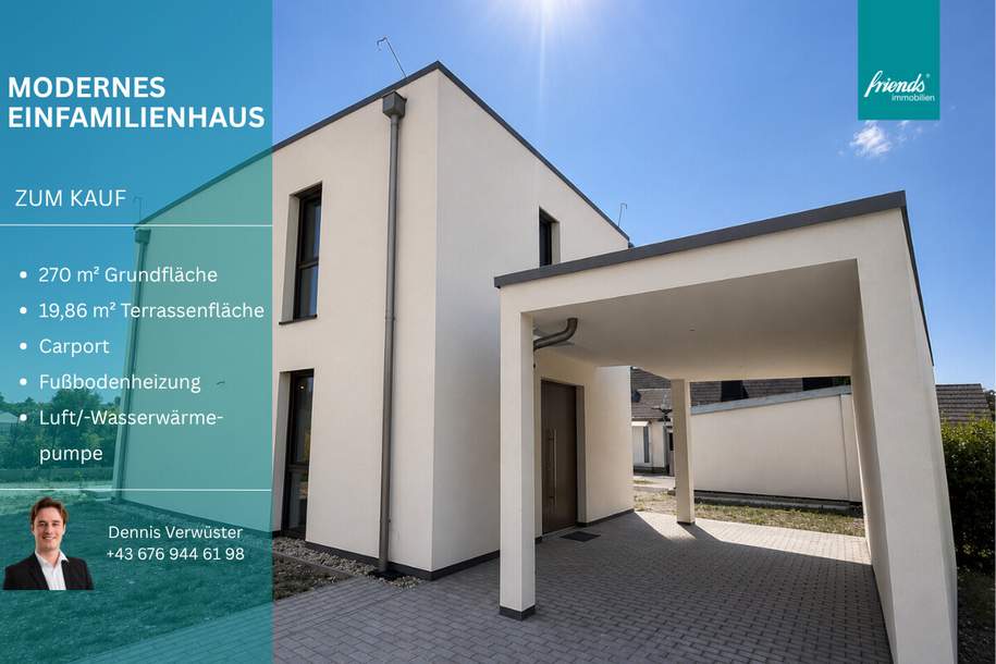 Modernes Einfamilienhaus in hochwertiger Massivbauweise mit Garten und Carport, Haus-kauf, 579.000,€, 2500 Baden