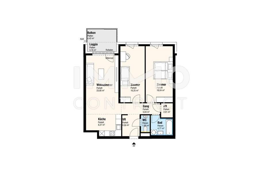Sie suchen eine Wohnung im Erstbezug?, Wohnung-kauf, 380.000,€, 2326 Bruck an der Leitha