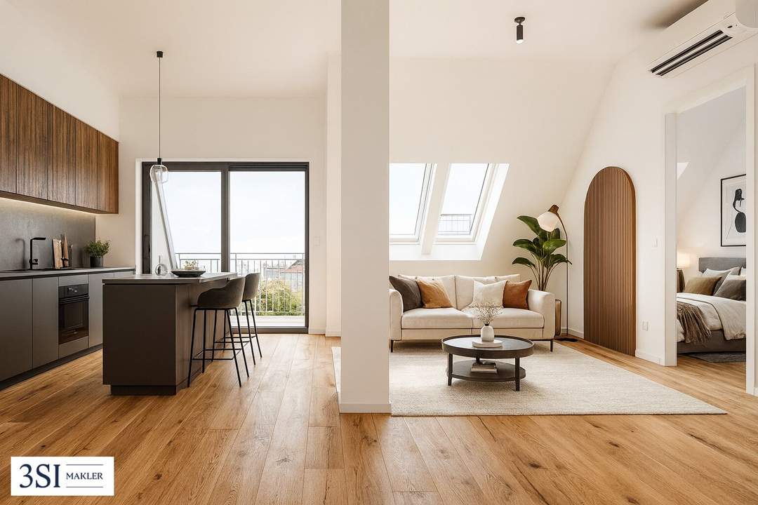 Leben mit Freiraum – Dachgeschosswohnung mit sonniger Terrasse &amp; edler Ausstattung