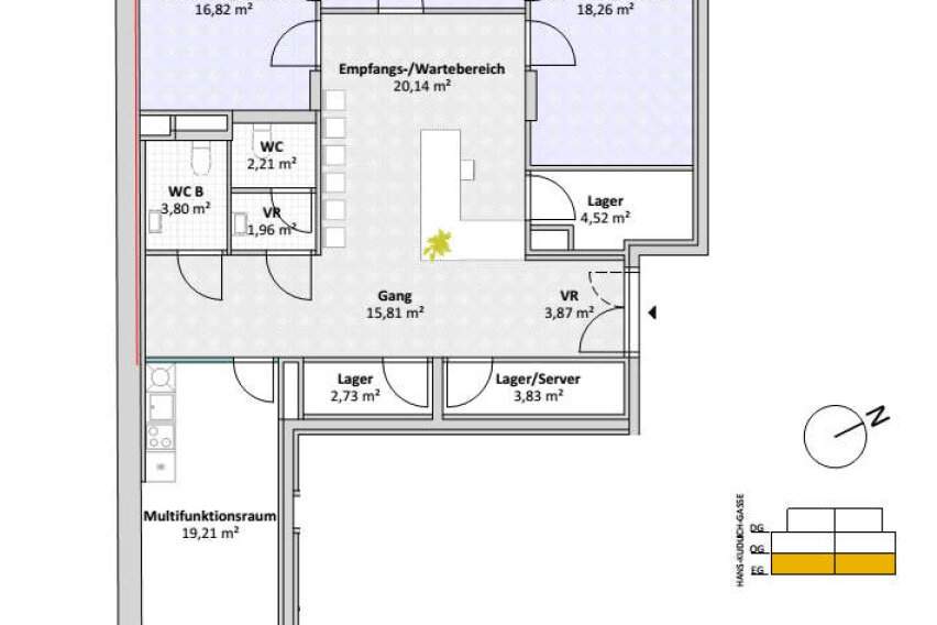 Attraktive Praxisfläche in Gänserndorf - Ihr neuer Standort - PROVISIONSFREI!, Gewerbeobjekt-kauf, 599.000,€, 2230 Gänserndorf